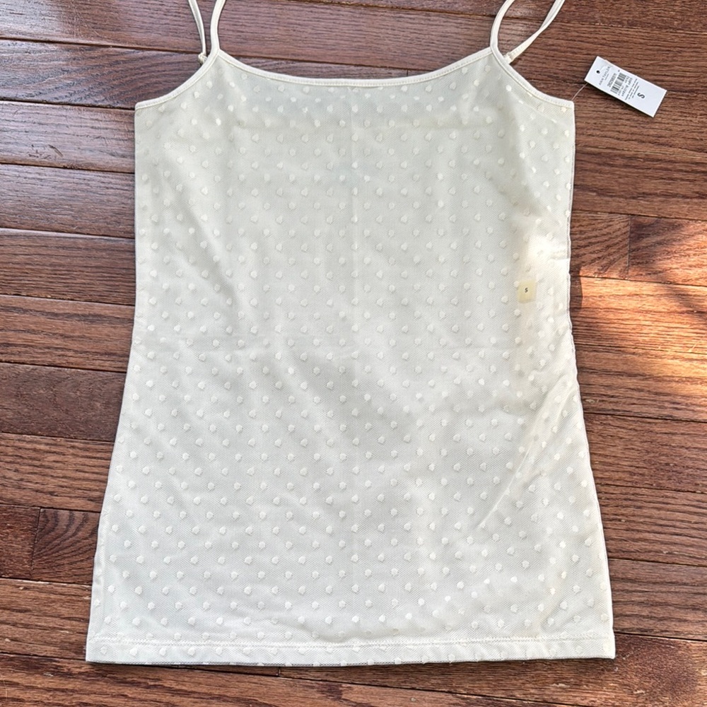Cream Polka Dot Cami Top